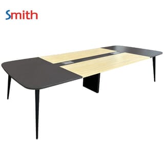 (1/4)SMITH โต๊ะประชุม รุ่น Monic-04 ขนาด 140x350x75 ซม. สีเทา