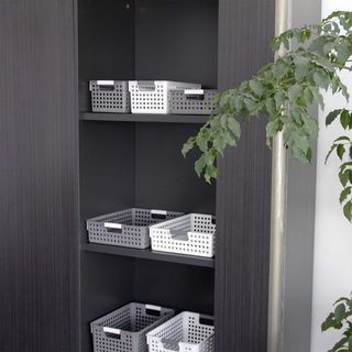 GOME ตะกร้าอเนกประสงค์ทรงเหลี่ยม รุ่น Circle TG54414W ขนาด 21x30x8.5 ซม.(4.5L) สีขาว