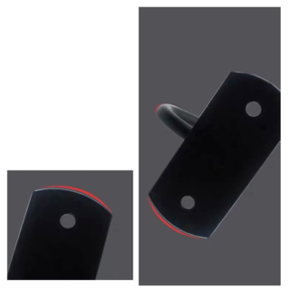 Iris ขอแขวนสเตนเลส 1 ขอ รุ่น slim PQS-7L01 สีดำแมท