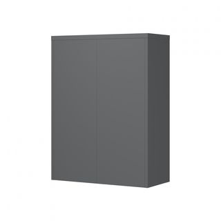 SMITH  ตู้เก็บเอกสารแบบทึบบานเลื่อน  รุ่น Arlo ขนาด 40x90x120ซม. สีขาว-เทา