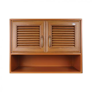 WT ตู้ลอย+ชั้นวางของ ไม้สัก WT-777 สีสัก