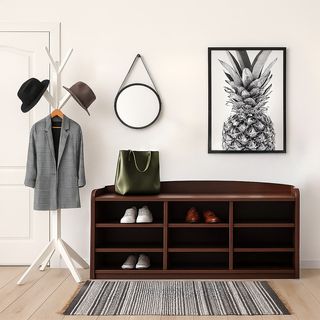 DELICATO ชั้นวางรองเท้า รุ่นเวสโต้ ขนาด 122.2x33x65.7 ซม. สีอเมริกาโน่