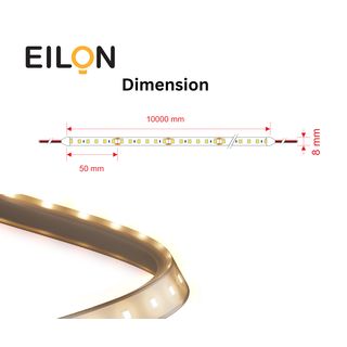 EILON ไฟเส้น Strip Light LED 24V 120W Warm White รุ่น TP-LV24WW10M ยาว 10 เมตร