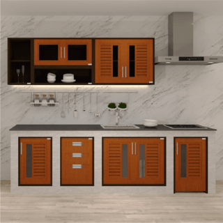 CLOSE บานซิงค์เดี่ยว ABS BROWNIE 45.5x65.5 ซม. สีน้ำตาลพรีเมี่ยม