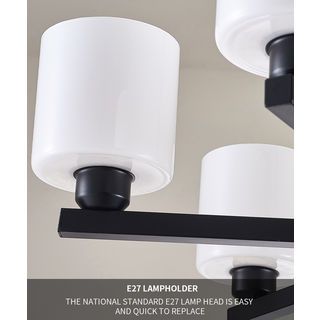EILON ชุดโคมไฟแขวนเพดาน LED 36W สีดำ รุ่น ETYD-BCMD6638/6
