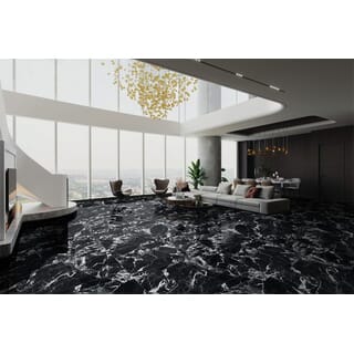 La Arezza 75X150  ซม.กระเบื้องพอร์ซเลน รุ่น Luxura black (DGD241017-15) (Matt -Honed）Random (2pcs /box  2.25 sqm)