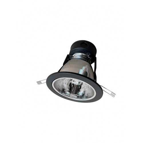 EILON โคมดาวน์ไลท์แบบฝังฝ้าหน้ากลม ขอบดำ 4 นิ้ว E27 รุ่น S4001-SBK