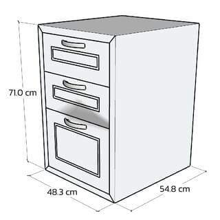 WT ตู้ลิ้นชัก(ตั้งพื้น) RZ สีน้ำตาล