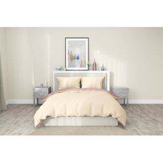 TRUFFLE ชุดเครื่องนอนพร้อมผ้านวม 6 ชิ้น รุ่น Hoshi-03 ขนาด 5ฟุต สีชมพู-ชมพูอ่อน