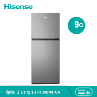 Hisense ตู้เย็น2ประตู 9.0 คิว รุ่น RT308N4TGN สีเทา