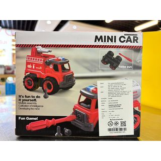 TOYS ของเล่นรถดับเพลิงขนส่งประกอบพร้อมรีโมตคอนโทรล รุ่น#LM9033 ขนาด18.5x9.5x15.5ซม.สีแดง