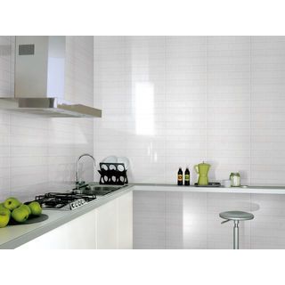 Marbella กระเบื้องเซรามิคปูผนัง 10x16 นิ้ว รุ่น บริค-ไวท์ SRE2509 (N) Gloss (15P)