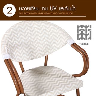 SUMMER SETเก้าอี้สนาม รุ่น Bowen ขนาด 61x54x84 ซม. สีเบจ