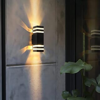 EILON โคมไฟผนัง Modern ABS รุ่น MVW003B ขั้ว E27 สีดำ