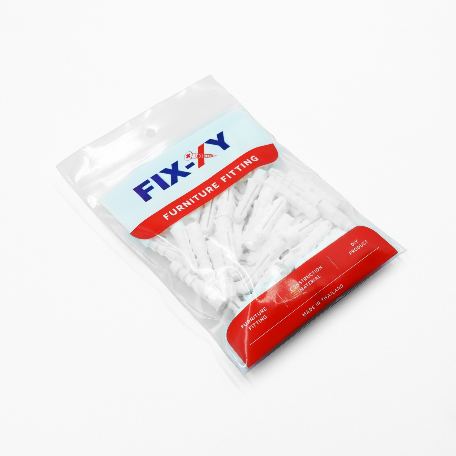 FIX-XY พุ๊กพลาสติกเกรด A No.6 แพ๊ค50ตัว