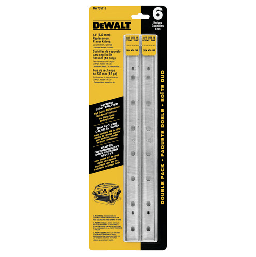 DeWALT  ใบมีดเครื่องรีดไม้ 13นิ้ว  (3ใบ/ชุด)  DW7352 สีเหลือง