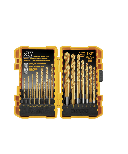 DEWALT ชุดดอกเจาะเหล็กไทเทเนียม 21 ชิ้น DW1361