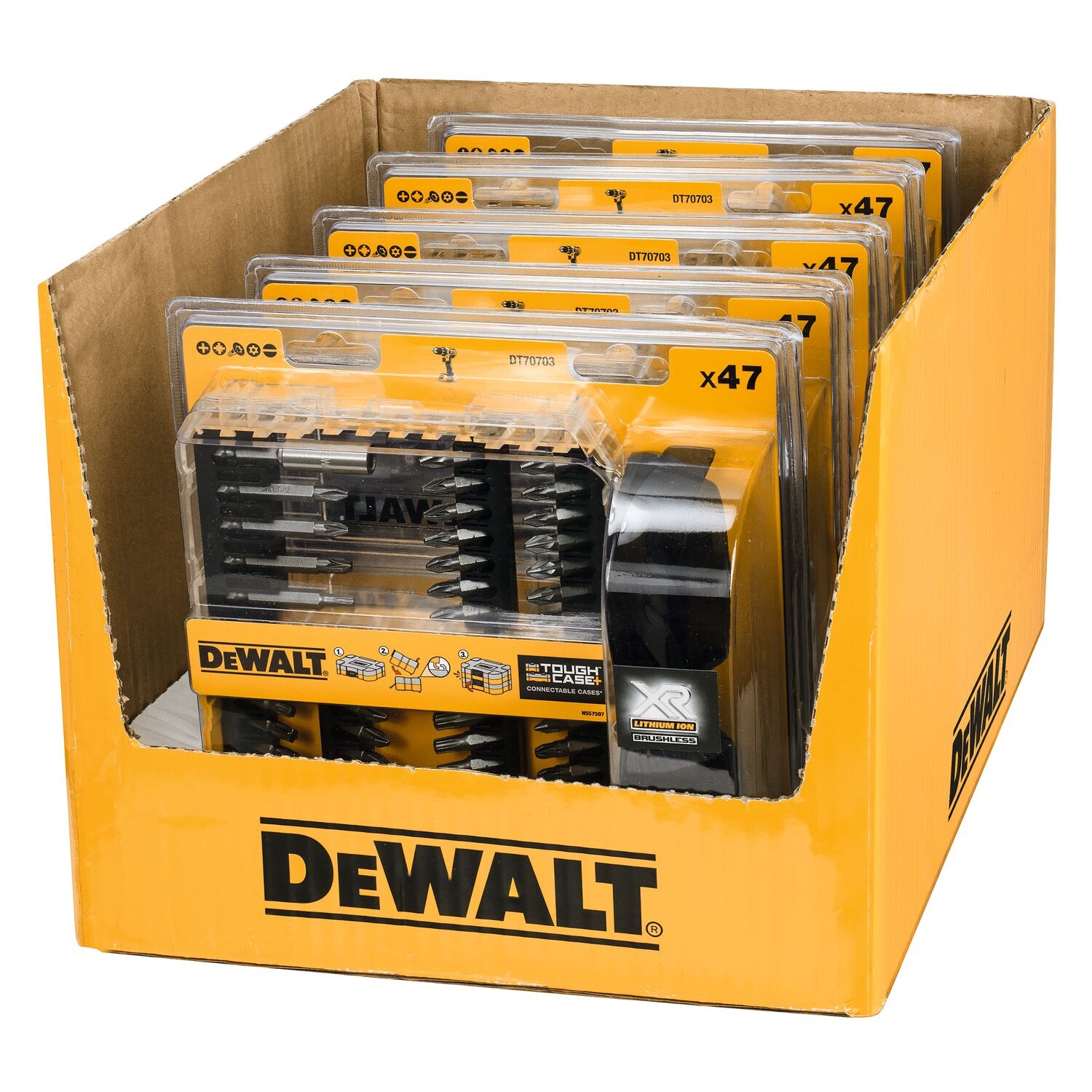 DEWALT ชุดดอกไขควง 47 ชิ้น DT70703-QZ พร้อมแว่นตานิรภัย