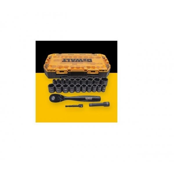 DEWALT ชุดลูกบ๊อกซ์ 23 ชิ้น 1/2นิ้ว DWMT74739