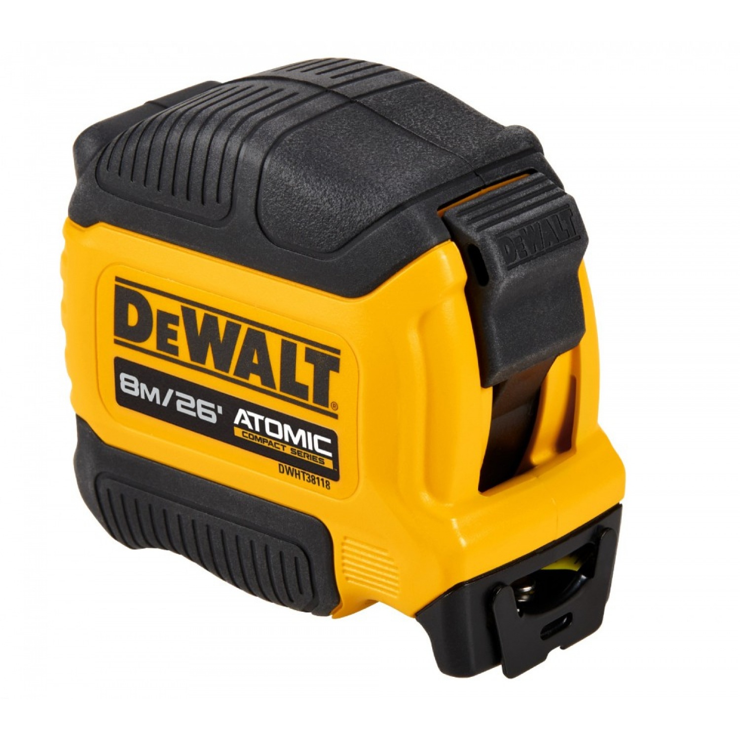 DEWALT ตลับเมตร 8M Atomic(Finger Lock) รุ่น DWHT38118-30