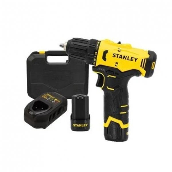 STANLEY สว่านไขควงไร้สาย 12V Max รุ่น SCD10D2K-B1 พร้อมแบตเตอรี่ 2.0AH*2
