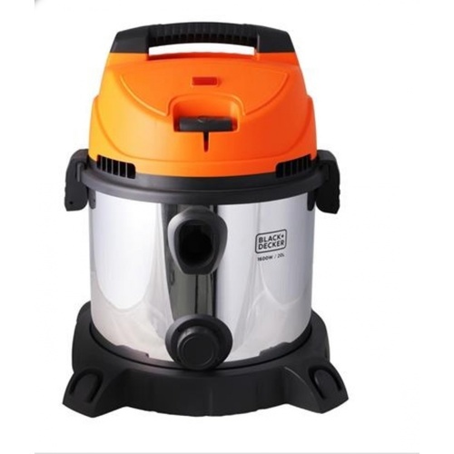 BLACK+DECKER เครื่องดูดฝุ่นเปียกและแห้ง 20L 1600W BDWDS20-B1 สีส้ม