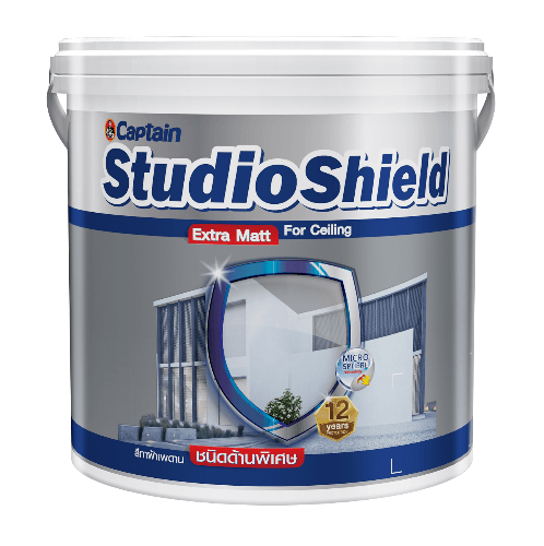 Captain สีทาฝ้าเพดาน สตูดิโอชิลด์ ด้าน #SC001 1 กล. สีขาว