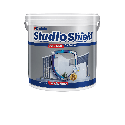 Captain สีทาฝ้าเพดาน สตูดิโอชิลด์ ด้าน #SC002 1 กล. สีควันบุหรี่