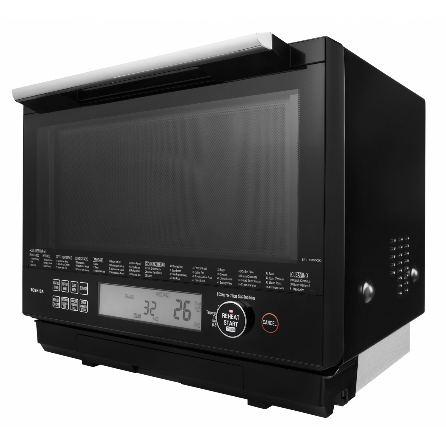 TOSHIBA ไมโครเวฟ ขนาด 30L รุ่น ER-TD5000C(K) สีดำ