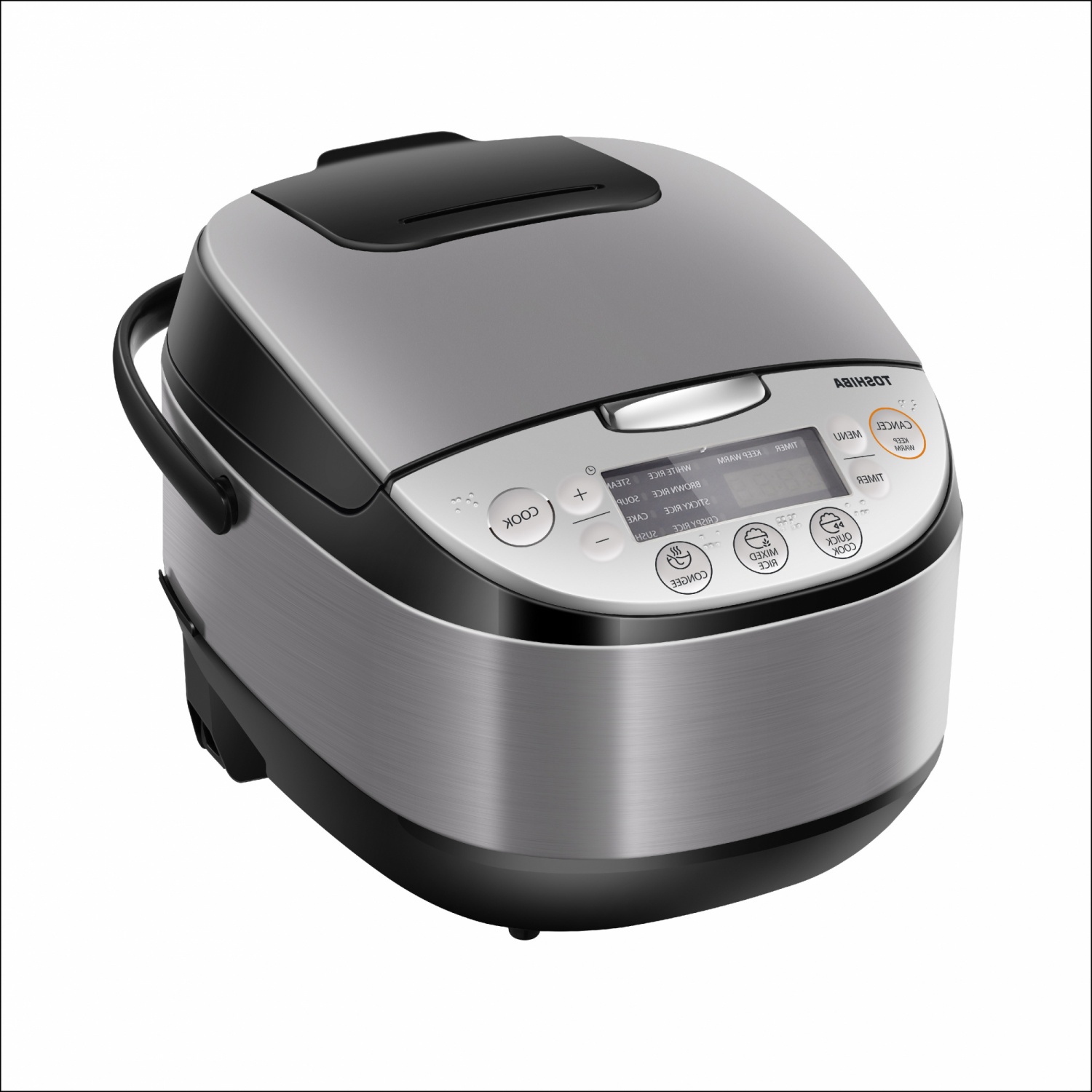 TOSHIBA หม้อหุงข้าวดิจิตอล ขนาด 1.8 ลิตร รุ่น RC-T18DR2 สีเงิน