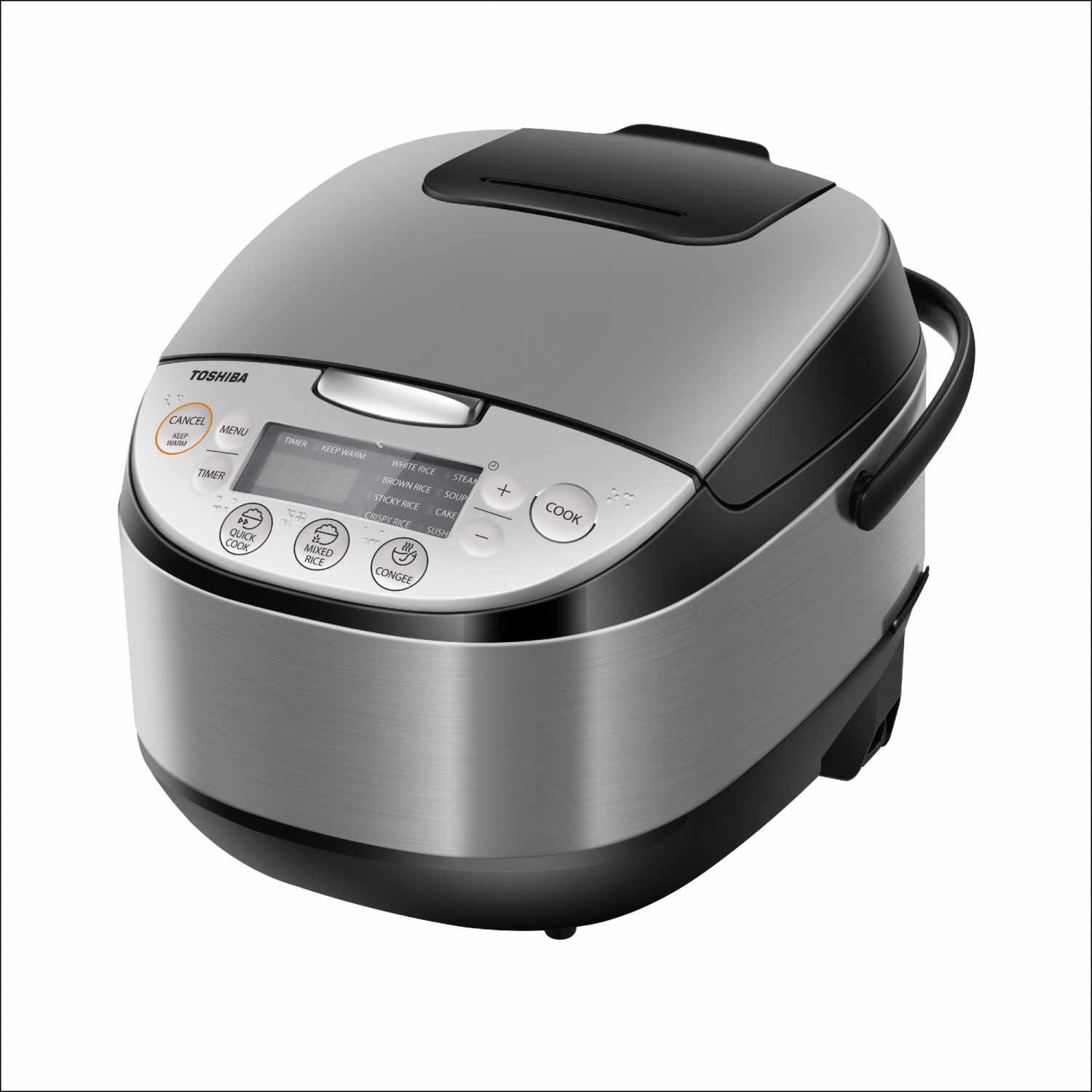 TOSHIBA หม้อหุงข้าวดิจิตอล ขนาด 1.8 ลิตร รุ่น RC-T18DR2 สีเงิน