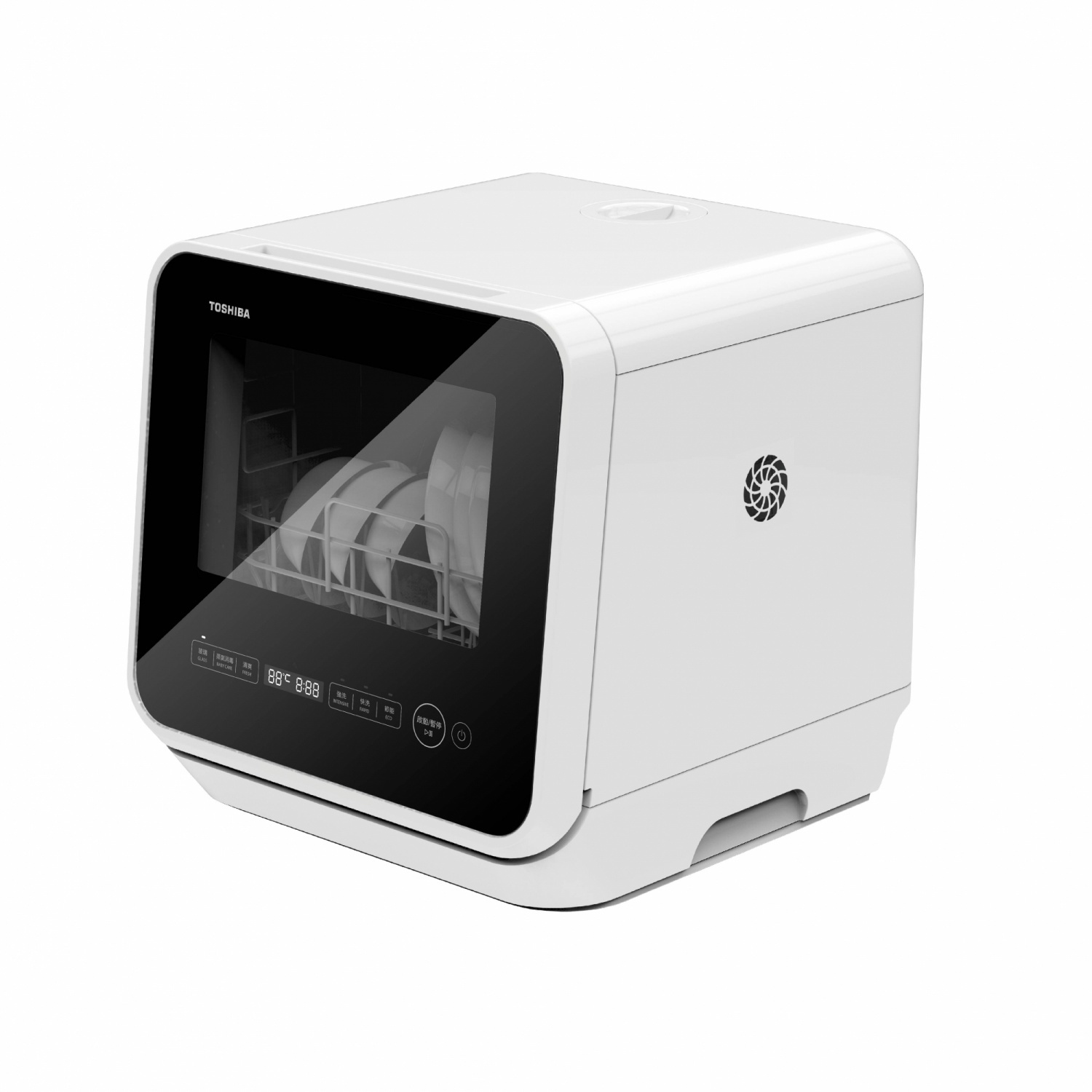 TOSHIBA เครื่องล้างจานตั้งโต๊ะ (22 ชิ้น) DWS-22ATH(K) สีขาว/ดำ