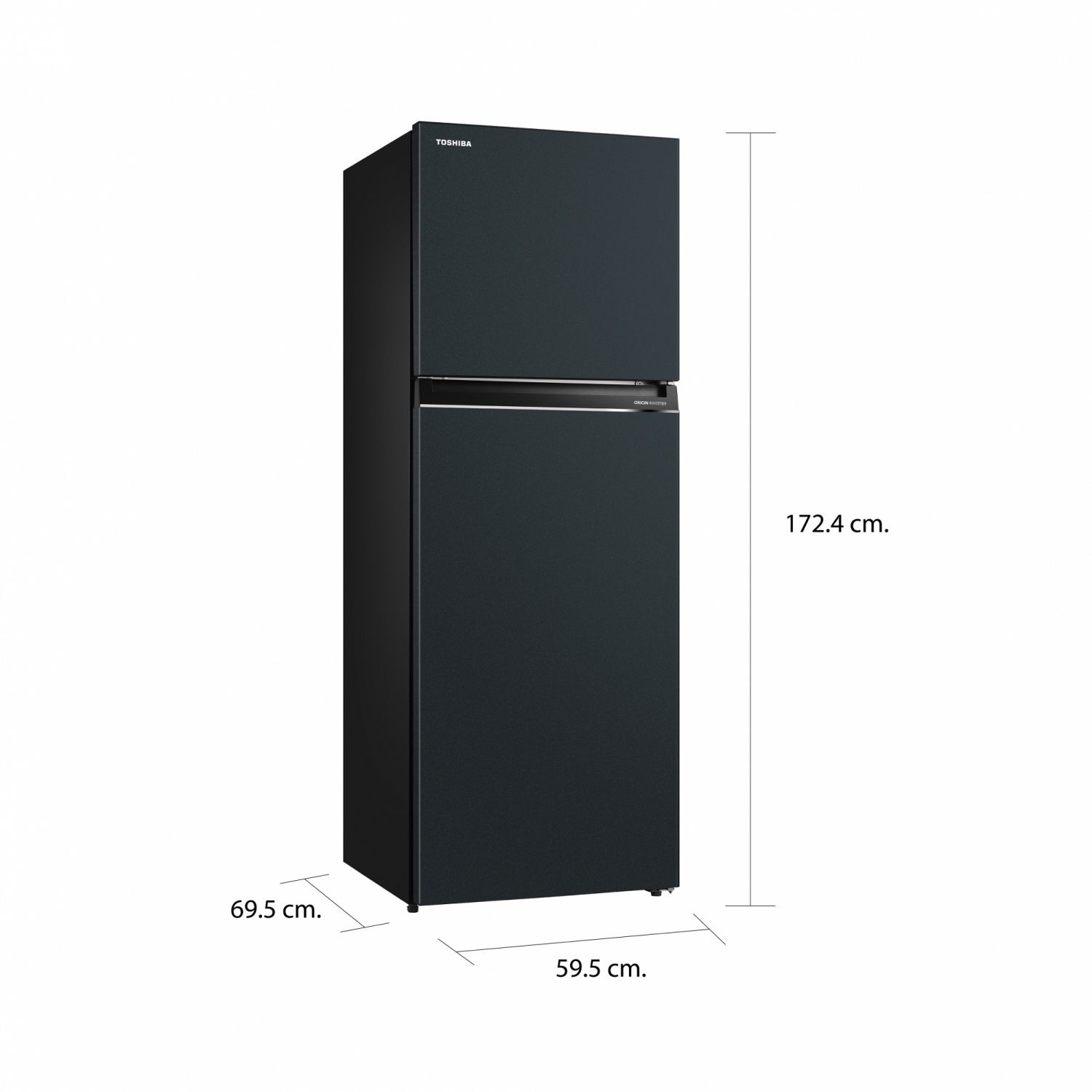 TOSHIBA ตู้เย็น 2 ประตู 11.9 คิว GR-RT466WE-PMTH(52) สีน้ำเงินเข้ม