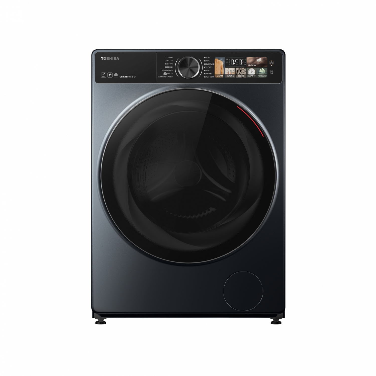 TOSHIBA เครื่องซักผ้าฝาหน้า 10.5 KG.TW-T25BU115MWT(MG) สีเทาเข้ม