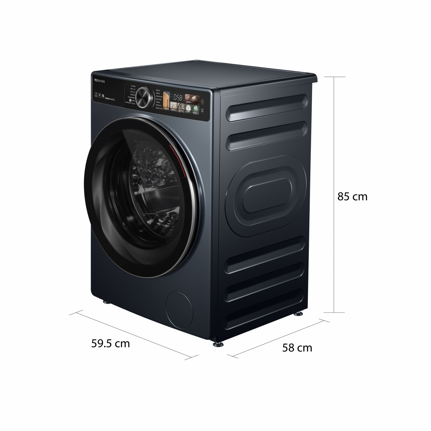 TOSHIBA เครื่องซักผ้าฝาหน้า 10.5 KG.TW-T25BU115MWT(MG) สีเทาเข้ม