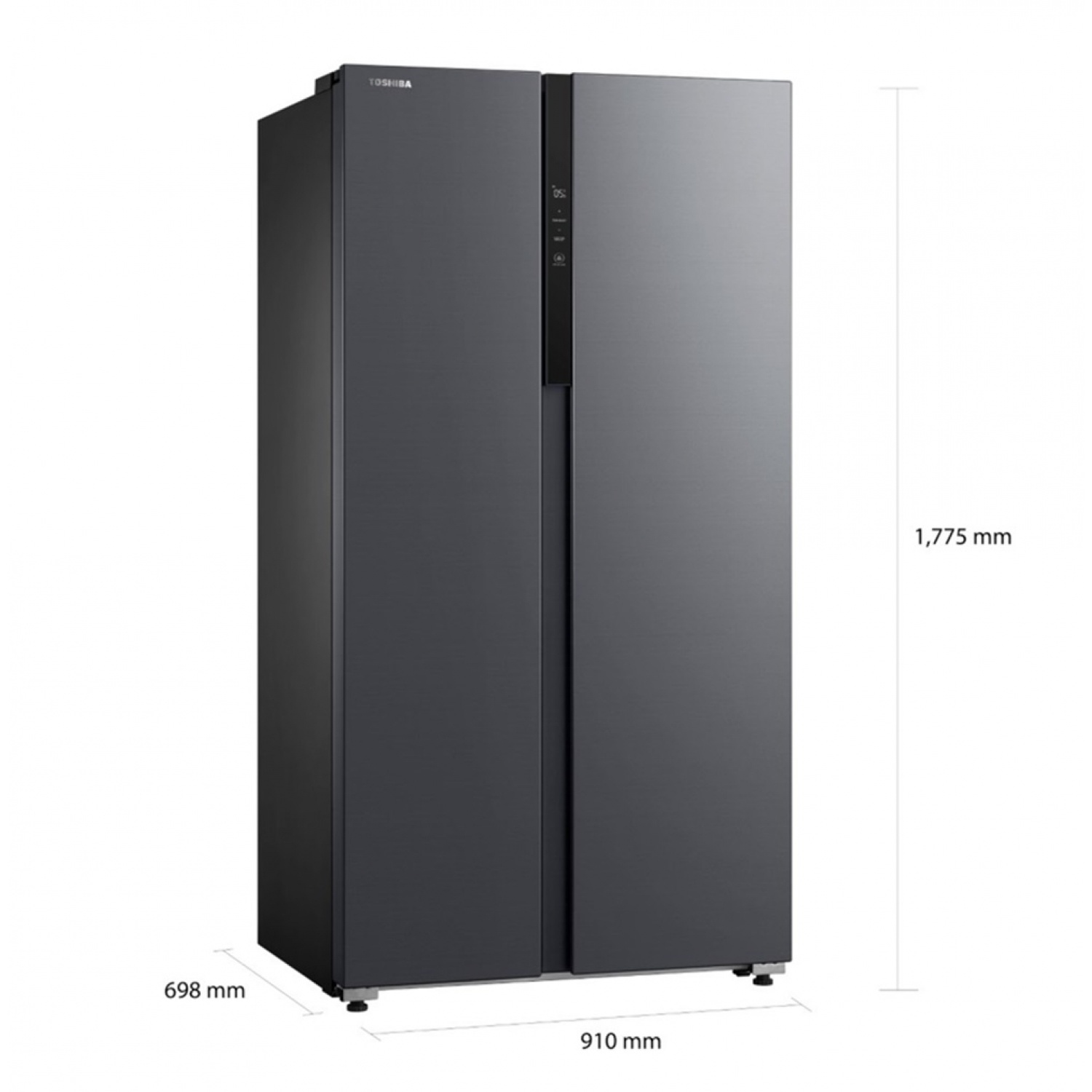 TOSHIBA ตู้เย็นSBS 20.6 คิว  รุ่น GR-RS780WI-PMT(06) สีเทา