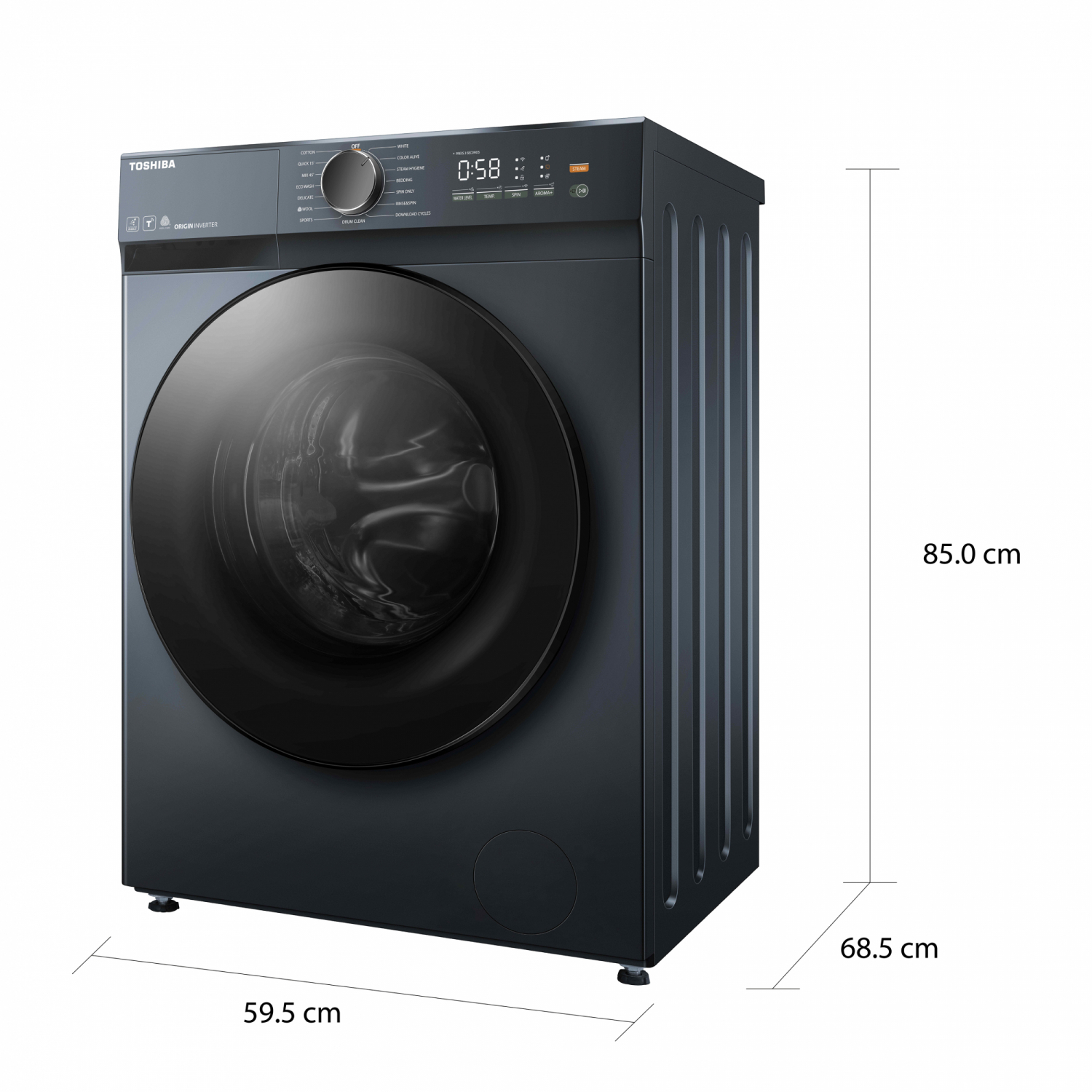 TOSHIBA เครื่องซักผ้าฝาหน้า ขนาด 13 KG.รุ่น TW-T21BU140UWT(MG) สีเทาเข้ม