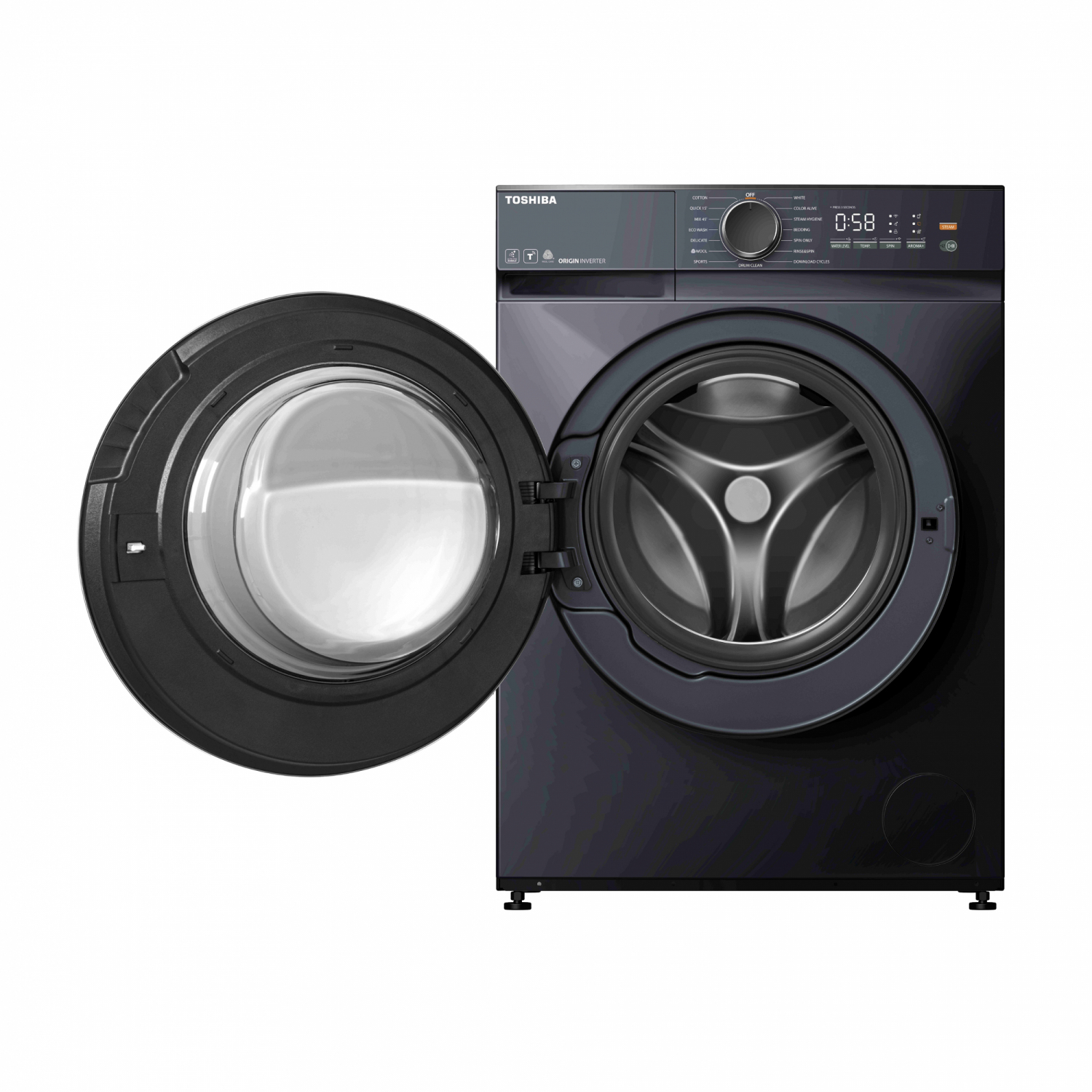 TOSHIBA เครื่องซักผ้าฝาหน้า ขนาด 13 KG.รุ่น TW-T21BU140UWT(MG) สีเทาเข้ม