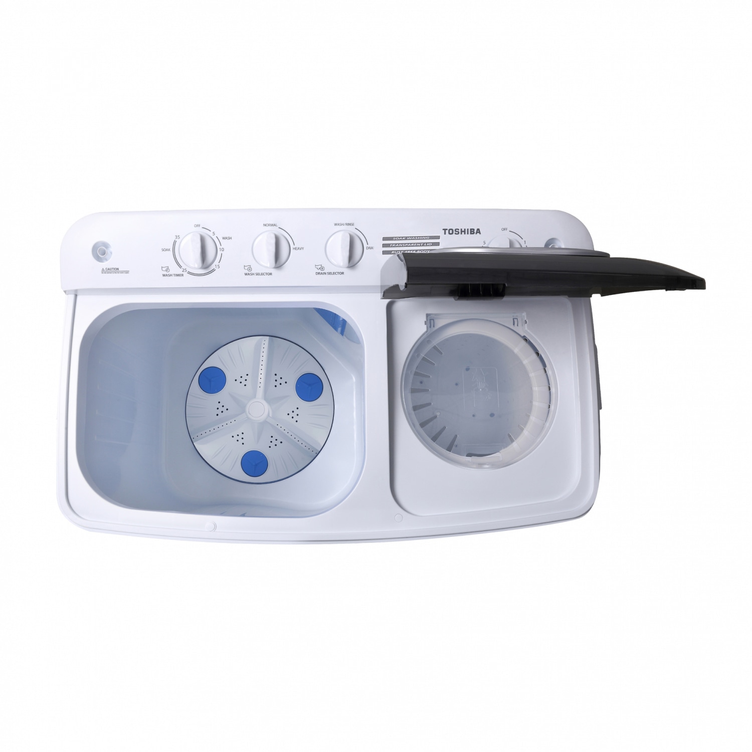 TOSHIBA เครื่องซักผ้า 2 ถัง ขนาด 17 KG รุ่น VH-Q180MT สีขาว