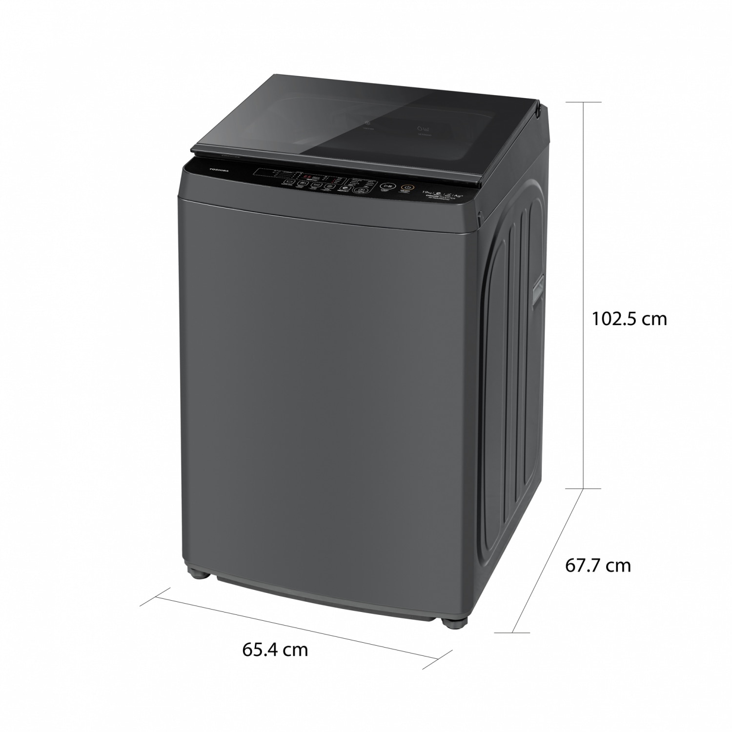 TOSHIBA เครื่องซักผ้าอัตโนมัติ 19 kg. AW-T06DU2000QT(SG) สีซิลเวอร์