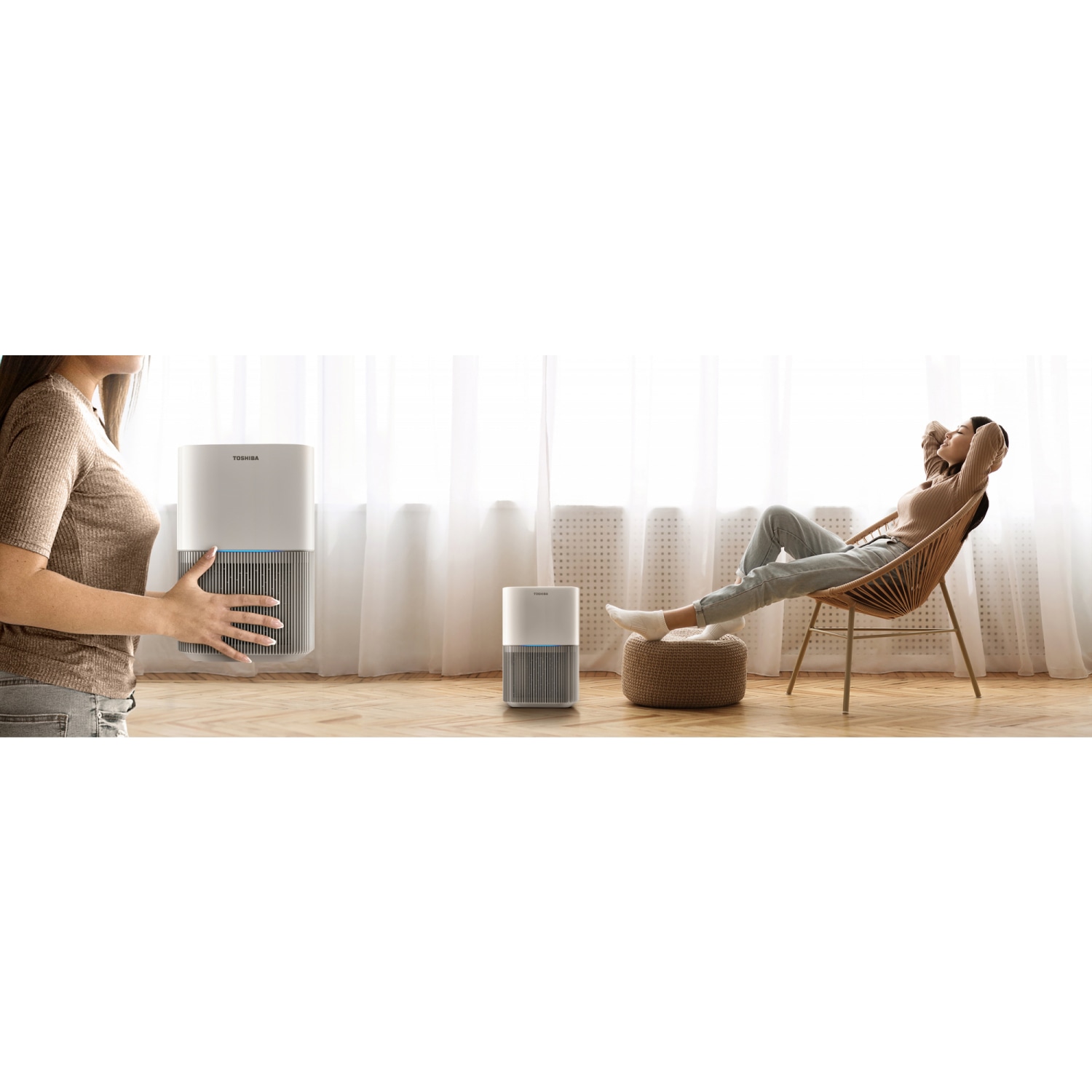 TOSHIBA เครื่องฟอกอากาศ รุ่น TAP-YD25FTH(W) สีขาว