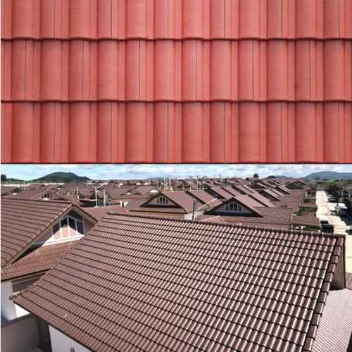 ตราเพชร กระเบื้องหลังคาคอนกรีต CTแกรนออนด้า สีส้มหางนกยูง