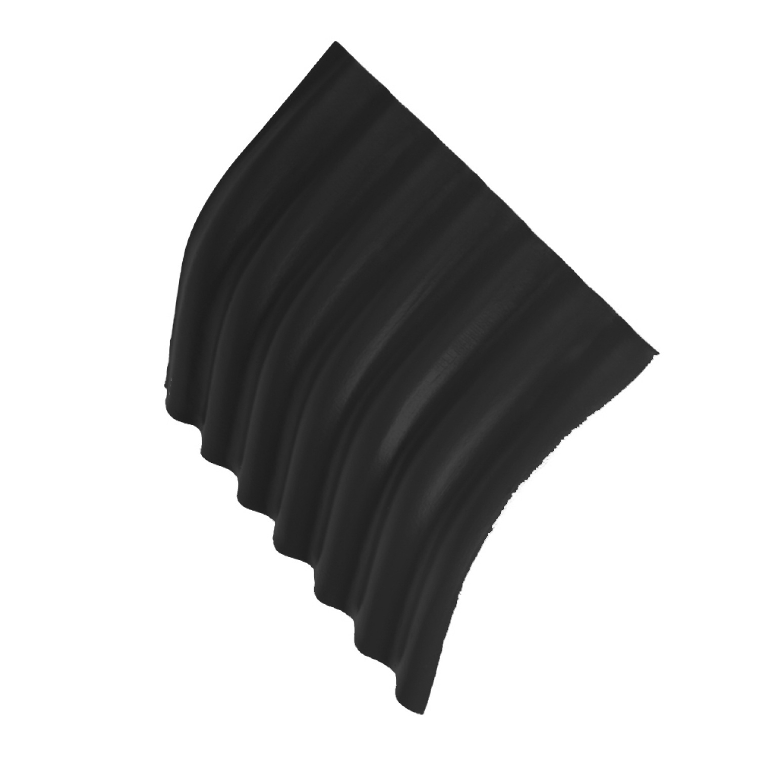 ตราเพชร ครอบมุม 20องศา หลังคาลอนเล็ก สีไข่มุกดำ