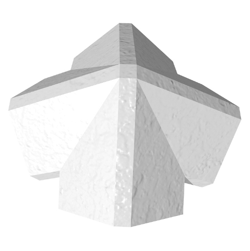 ตราเพชร ครอบ4ทาง 35องศา หลังคาเจียระไน สีขาวไข่มุก