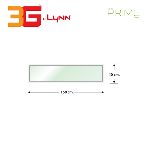 3G (PS) หน้าต่างอะลูมิเนียม ช่องแสง 160x40ซม. สีขาว