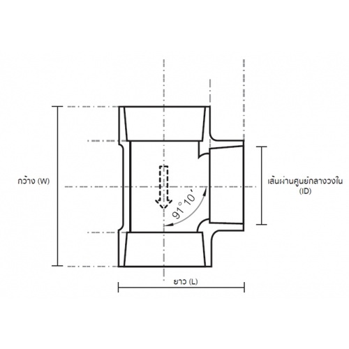AAA สามทาง บาง 1 1/2(40) ชั้น 8.5 สีฟ้า