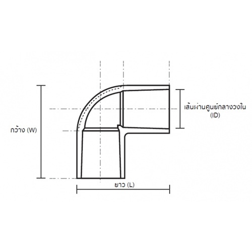 AAA ข้องอ 90 ลด หนา 3/4x1/2(20x18) ชั้น 13.5 (แพ็ค 10 ชิ้น) สีฟ้า