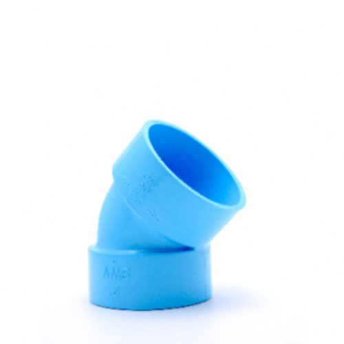 AAA ข้องอ 45 บาง 1 1/2(40) ชั้น 8.5 (แพ็ค8) สีฟ้า