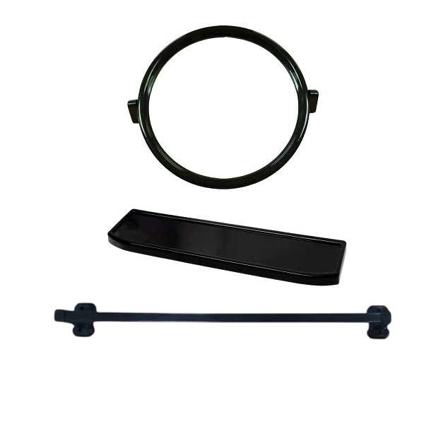 TIGER กระจกชุด 3 ชิ้น ทรงกลม รุ่น EMS 02 ดำ