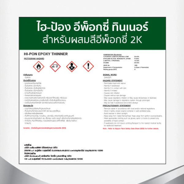 NIPPON PAINT ทินเนอร์สำหรับ RUST STOPPER และอีพ็อกซี่ ขนาด 1/4 แกลลอน